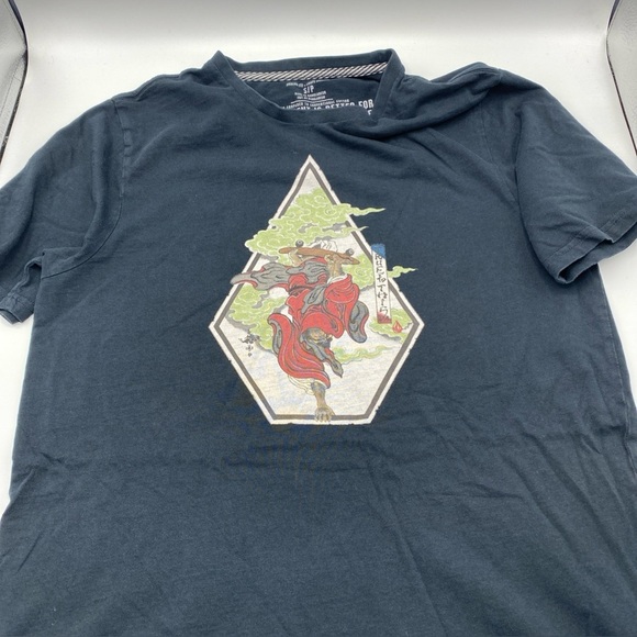 Volcom Men's Nozaka Surf Short Sleeve Black T-Shirt Men's Small - Picture 1 of 6